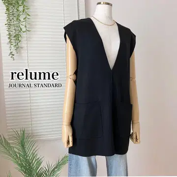 [새상품급] [2024AW] relume 풀니들 V넥 베스트 블랙 니트