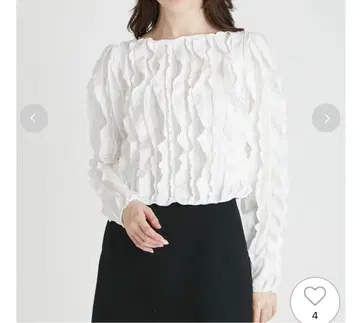 새상품급 CELFORD 프릴 자카드 컷 상의