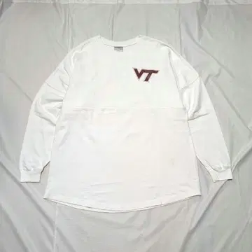 [ VIRGINIA TECH HOKIES ] 드롭 숄더 롱T 화이트