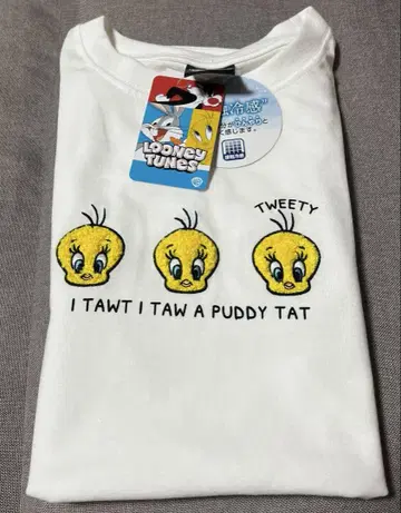 LOONEYTUNES 루니툰 반팔 T셔츠 L 자수 트위티