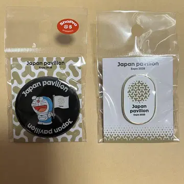 오사카 간사이 만박 일본관 회장 한정판 도라에몽 핀 배지 2세트 컬렉션