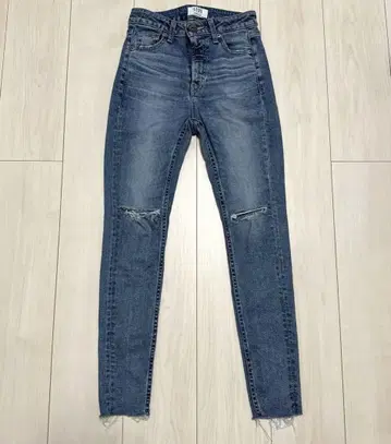 GYDA 데미지 가공 스키니 데님 블루