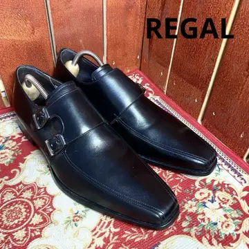 REGAL 더블 몽크 블랙 가죽 129R 24.5cm