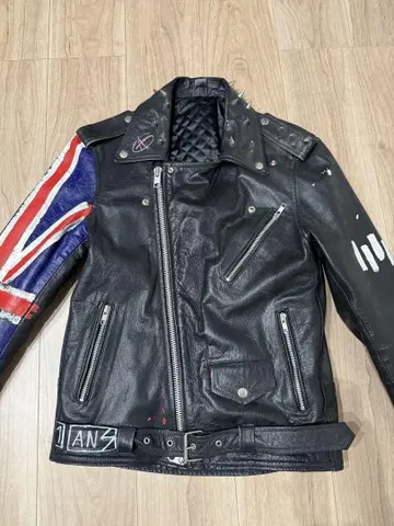 vinti andrews 커스텀 라이더 자켓 블랙 punk