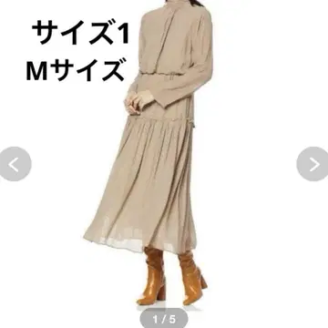새상품급 미라 오웬 백 보타이 브라우징 원피스 롱 드레스 핑크