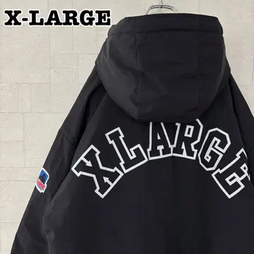 [레어 XL 사이즈] 엑스라지 아치 로고 퍼 자켓 블랙 874