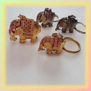 동남아시아 코끼리 키링 코끼리 키링 4개 세트