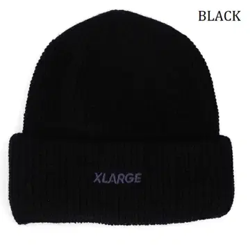 XLARGE 니트 모자 블랙 올리브