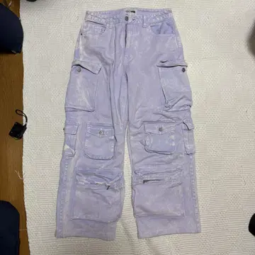fashionNOVA 퍼플 데님 카고 팬츠