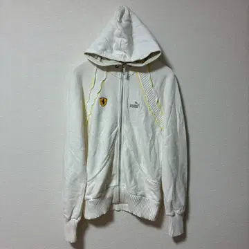 푸마 로고 집업 후드티 맨투맨 겉옷 화이트 L