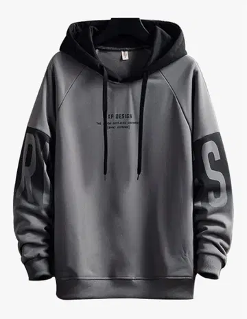 KXP DESIGN 그레이 후드 부착 후드티 XL