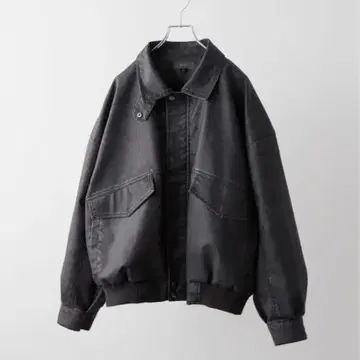 [CLEL] 빈티지 디자인 인조 가죽 블루종 M 사이즈