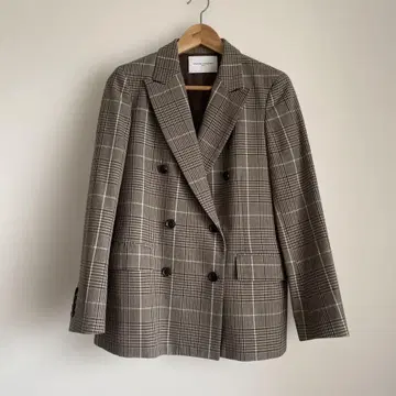 UNITED ARROWS 더블 버튼 블레이저 테일러드 자켓 체크