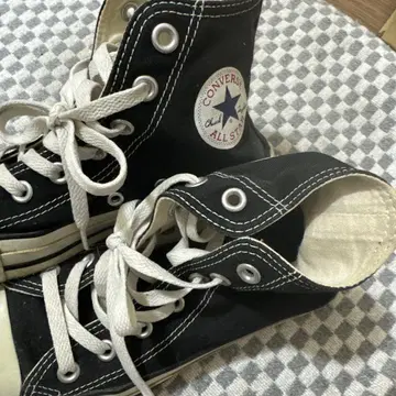 CONVERSE 블랙 하이컷 스니커즈 23cm