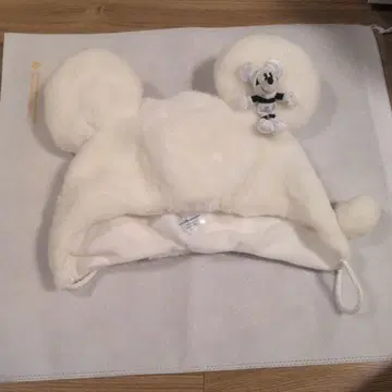 디즈니 미키 귀달이 모자 화이트