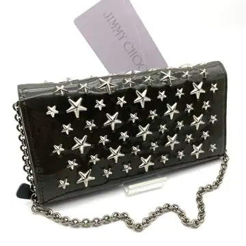 지미추 장지갑 체인 에나멜 별 스타 스터드 L자 지퍼