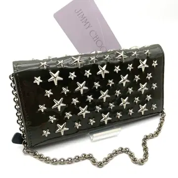 지미추 장지갑 체인 에나멜 별 스타 스터드 L자 지퍼