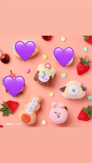BT21 Dreamy Sweets 인형 배지 훼미리마트 한정판