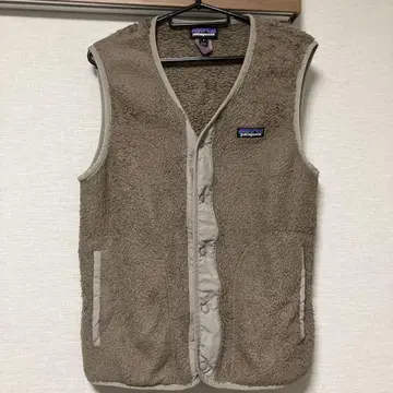 patagonia 베이지 플리스 베스트 남성용 S