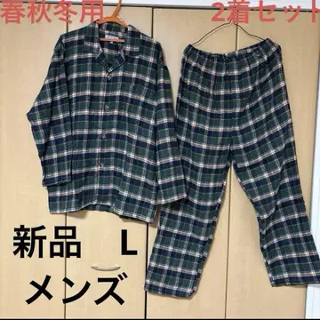 새상품 L 남성용 파자마 상하의 가을/겨울/봄용 2벌 세트