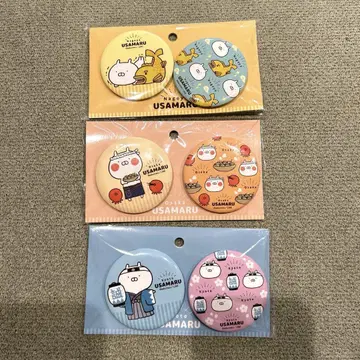 [ 새상품! ] 우사마루 지역 한정 캔뱃지 2개 세트 3종 묶음 판매