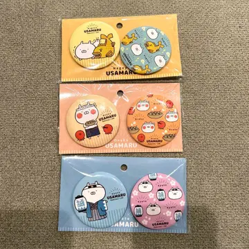 [ 새상품! ] 우사마루 지역 한정 캔뱃지 2개 세트 3종 묶음 판매