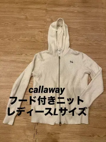 Callaway 후드 부착 스웨터 L 화이트