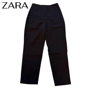 ZARA 하이웨스트 팬츠 슬랙스 M 블랙 롱 레그 미 실루엣