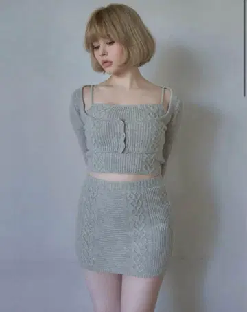 ANDMARY Donna knit cardigan set up
