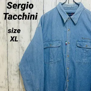 Sergio Tacchini 세르지오 타키니 긴팔 데님 셔츠 XL