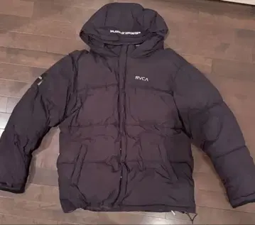 RVCA 후드 부착 다운 자켓 L 블랙