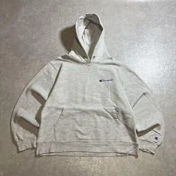 90s USA제 Champion 앞V 후드티 멜란지 그레이 맨투맨
