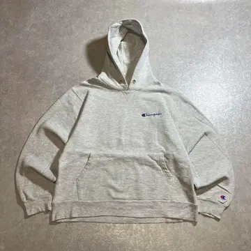 90s USA제 Champion 앞V 후드티 멜란지 그레이 맨투맨