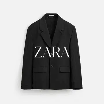 'ZARA' Relaxed Fit Jacquard Blazer EU48