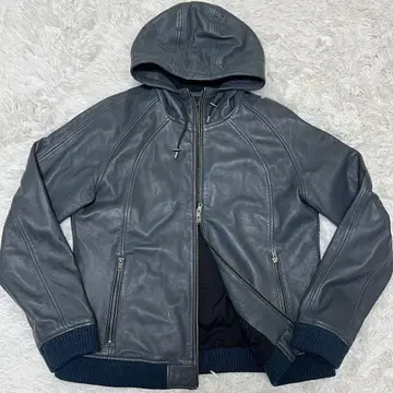 레어 색상 류구 레더 가죽 자켓 램 가죽 후드 빅 사이즈