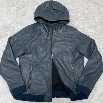 레어 색상 류구 레더 가죽 자켓 램 가죽 후드 빅 사이즈