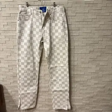 화이트 플레어 데님 남성용