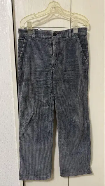 빈티지 그레이 코듀로이 와이드 팬츠