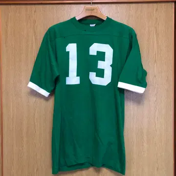 미식축구 T셔츠 13 그린 vintage 70s 80s