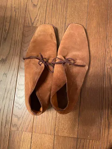 즉시 구매 불가 존 롭 브라운 스웨이드 스퀘어토 스트링 슈즈