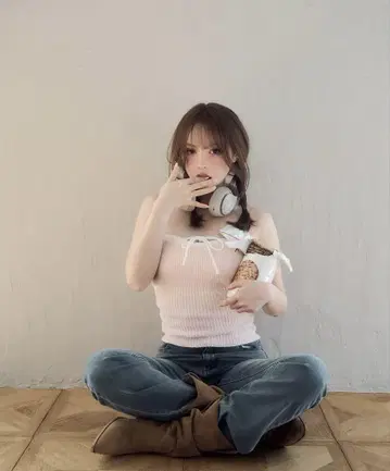 andmary 티아나 니트 베어 탑