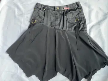 TORNADO MART 그레이 플레어 스커트 38