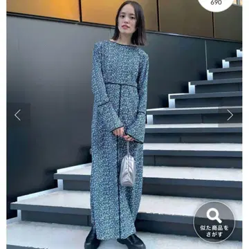 [ 모리카와 기획 ] 미니 꽃무늬 파이핑 원피스