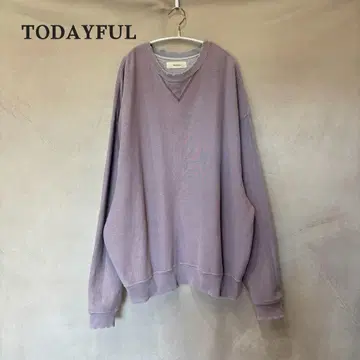TODAYFUL 투데이풀 빈티지 오버 맨투맨 퍼플