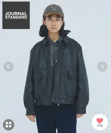 [ 새상품급 ] JOURNAL STANDARD 라무다드 가죽 빈티지 블랙