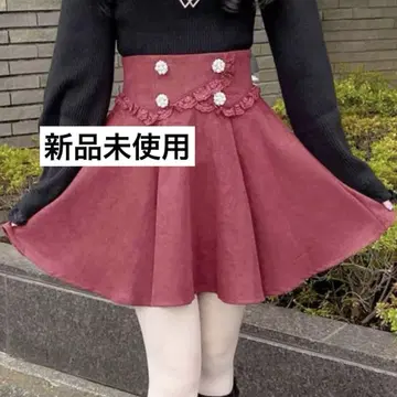 ROJITA 카슈쿨풍 플레어 미니 스커트 보르도