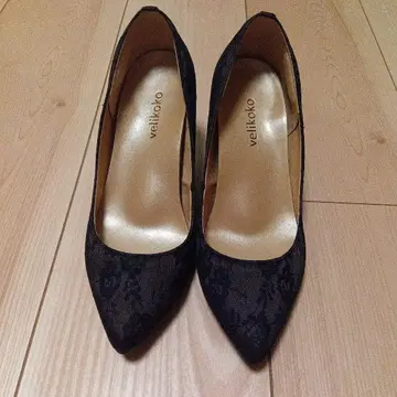 velikoko 일본제 네이비 레이스 하이힐 21.5cm