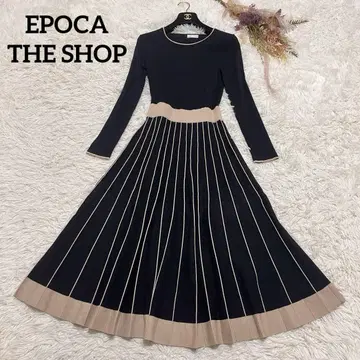 EPOCA 에포카 더 샵 바이컬러 니트 원피스 드레스 A라인
