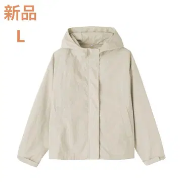 MUJI 발수 UV컷 포켓터블 후드 자켓 여성 L 아이보리