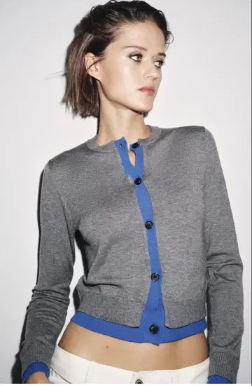 zara 콤비 니트 가디건